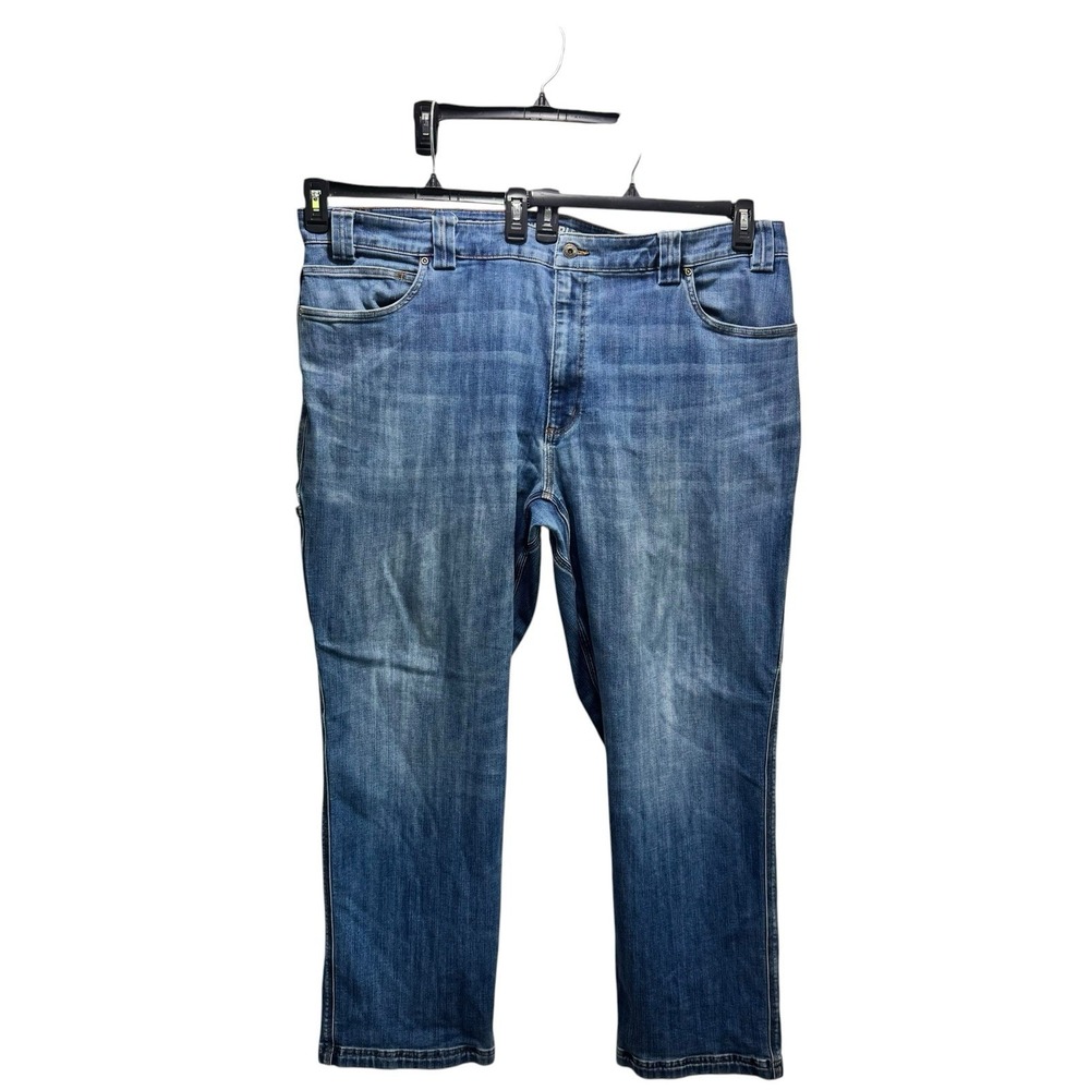 Duluth Trading Flex Ballroom Relaxed Fit‎ Jeans Men's Size 46x32 Blue Denim Work
